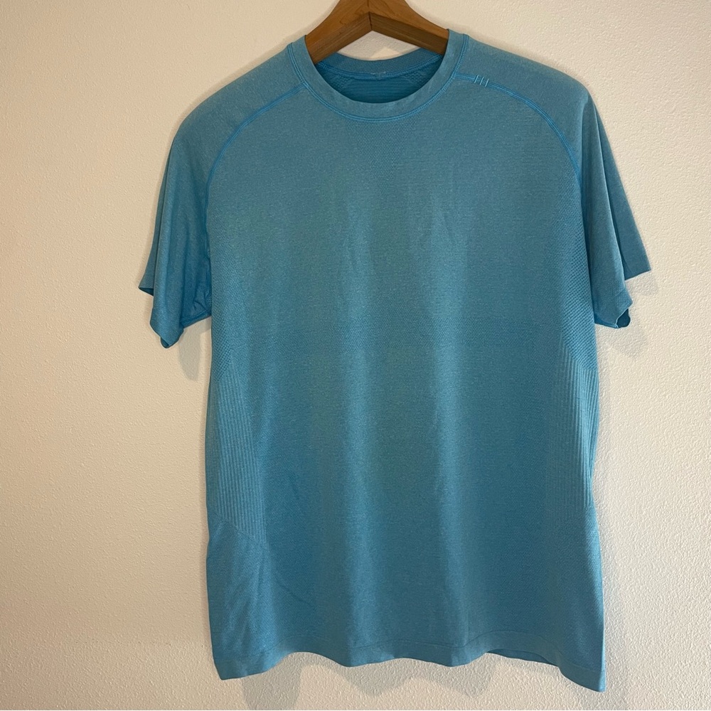 Lululemon Metal Vent Tech Tee Shirt Blue Short Sleeve Gym Activewear Men’s XL